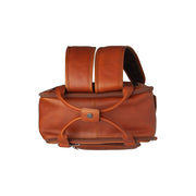 Cognac Leather Laptop Backpack Calden, detail view 1