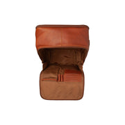 Cognac Leather Laptop Backpack Calden, detail view 3