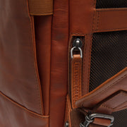 Cognac Leather Laptop Backpack Calden, detail view 4