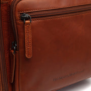 Cognac Leather Laptop Backpack Calden, detail view 5