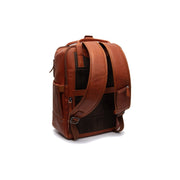 Cognac Leather Laptop Backpack Calden, detail view 6