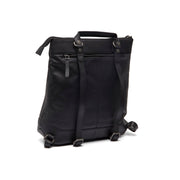 Black Leather Laptop Backpack Caldero, detail view 4