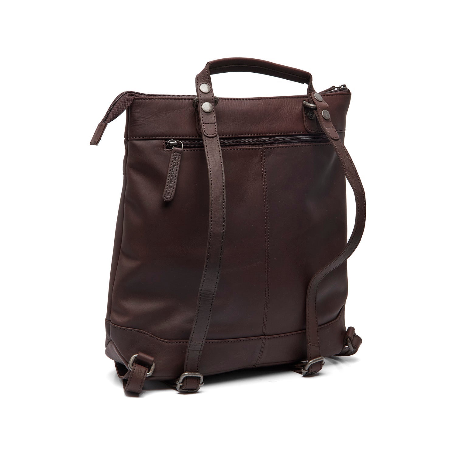 Brown Leather Laptop Backpack Caldero, detail view 4