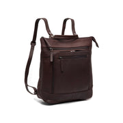 Brown Leather Laptop Backpack Caldero, front view