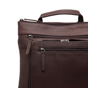 Brown Leather Laptop Backpack Caldero, product view 2