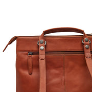 Cognac Leather Laptop Backpack Caldero, product view 3