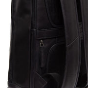 Black Leather Laptop Backpack Detroit, detail view 1