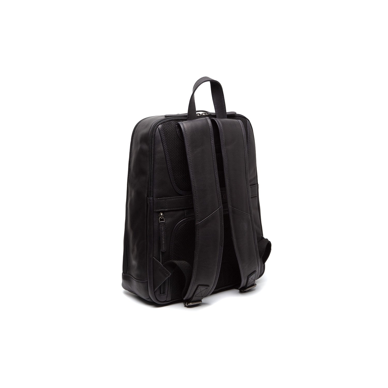 Black Leather Laptop Backpack Detroit, detail view 5