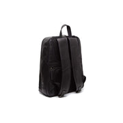 Black Leather Laptop Backpack Detroit, detail view 5