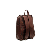 Brown Leather Laptop Backpack Detroit, detail view 5
