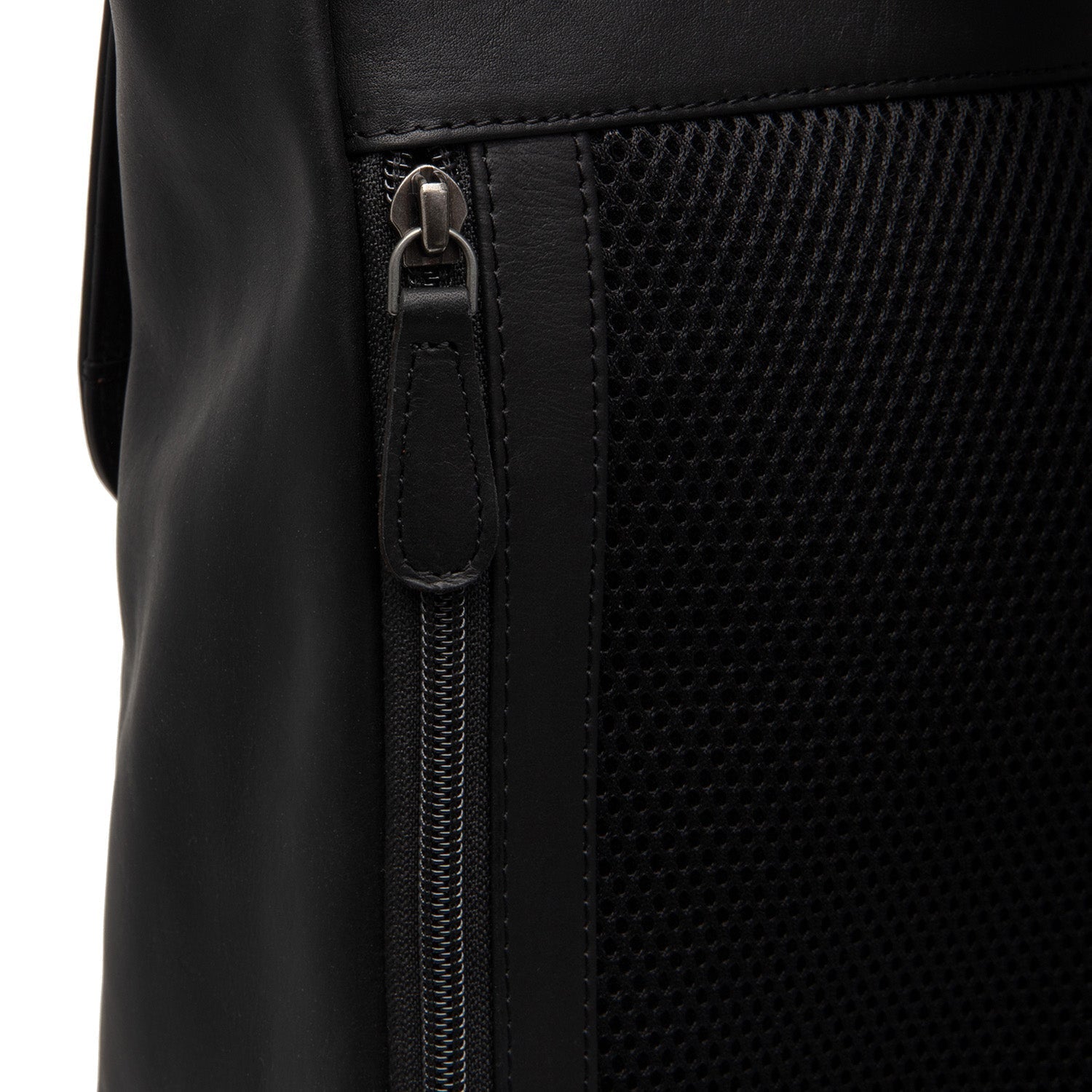 Black Leather Laptop Backpack Farrow, detail view 1