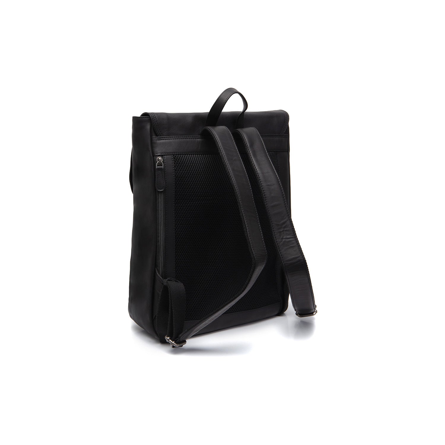 Black Leather Laptop Backpack Farrow, detail view 4