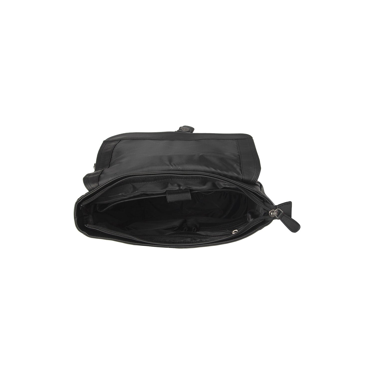 Black Leather Laptop Backpack Farrow, product view 3