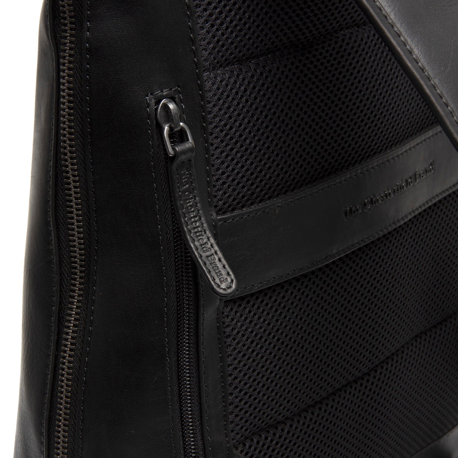 Black Leather Laptop Backpack Filmore, detail view 3