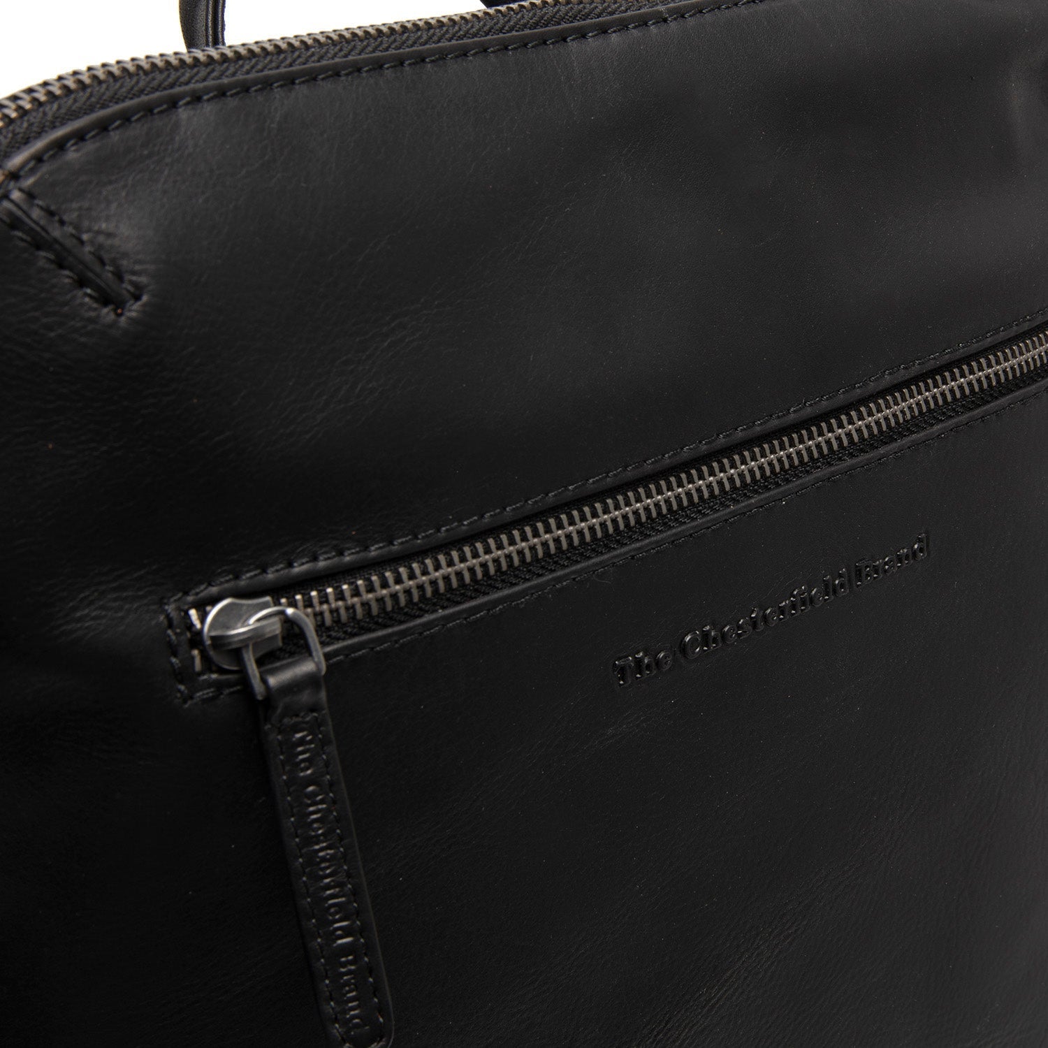 Black Leather Laptop Backpack Filmore, detail view 4