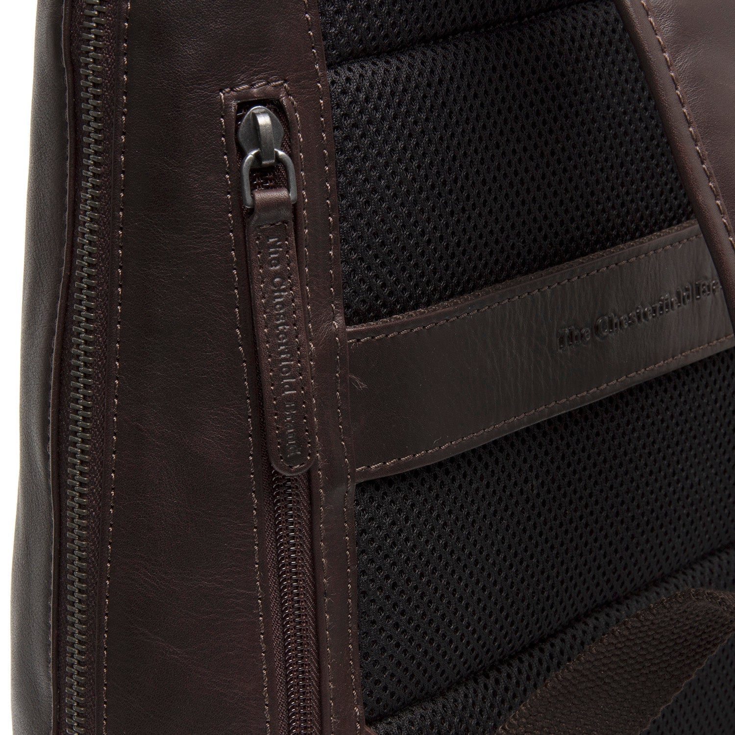 Brown Leather Laptop Backpack Filmore, detail view 1