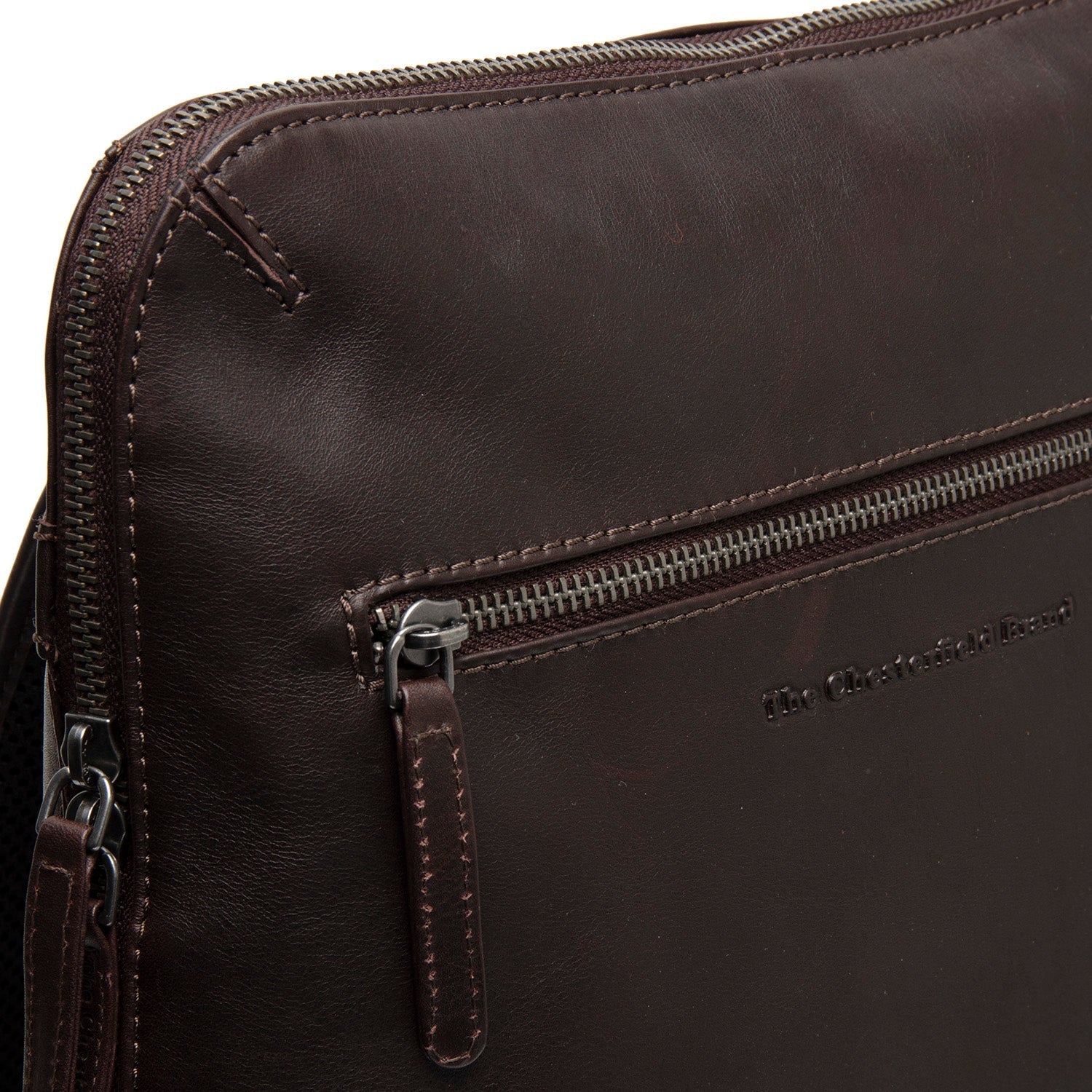 Brown Leather Laptop Backpack Filmore, detail view 3