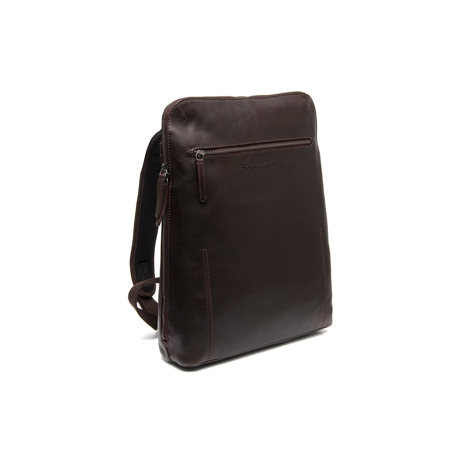 Brown Leather Laptop Backpack Filmore, front view
