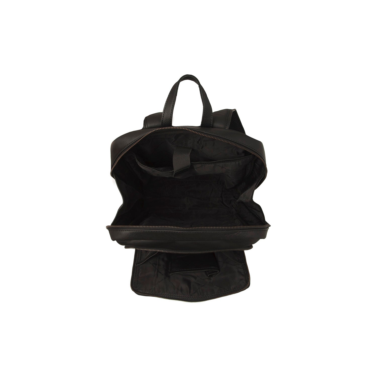Black Leather Laptop Backpack Jasper, detail view 4