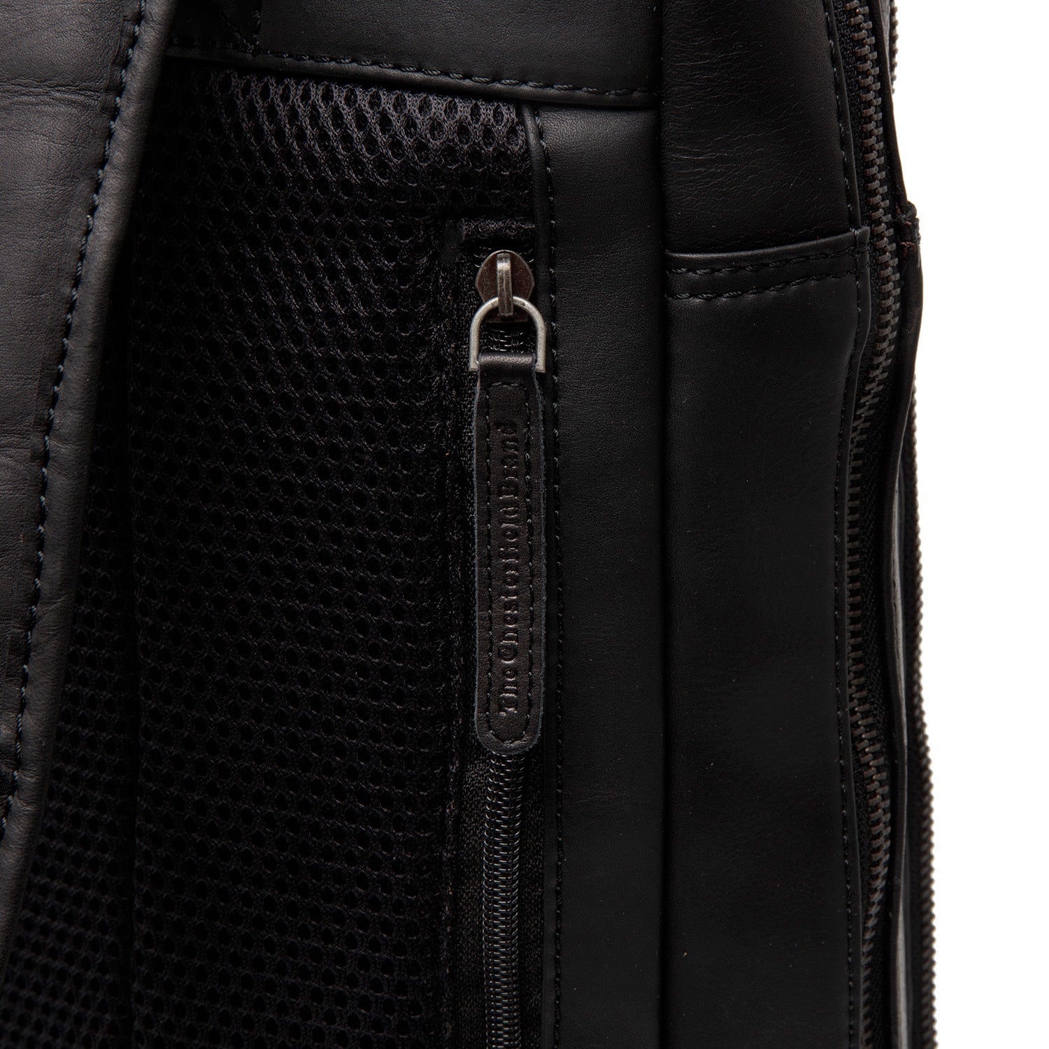 Black Leather Laptop Backpack Jasper, detail view 5