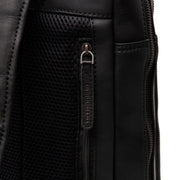 Black Leather Laptop Backpack Jasper, detail view 5
