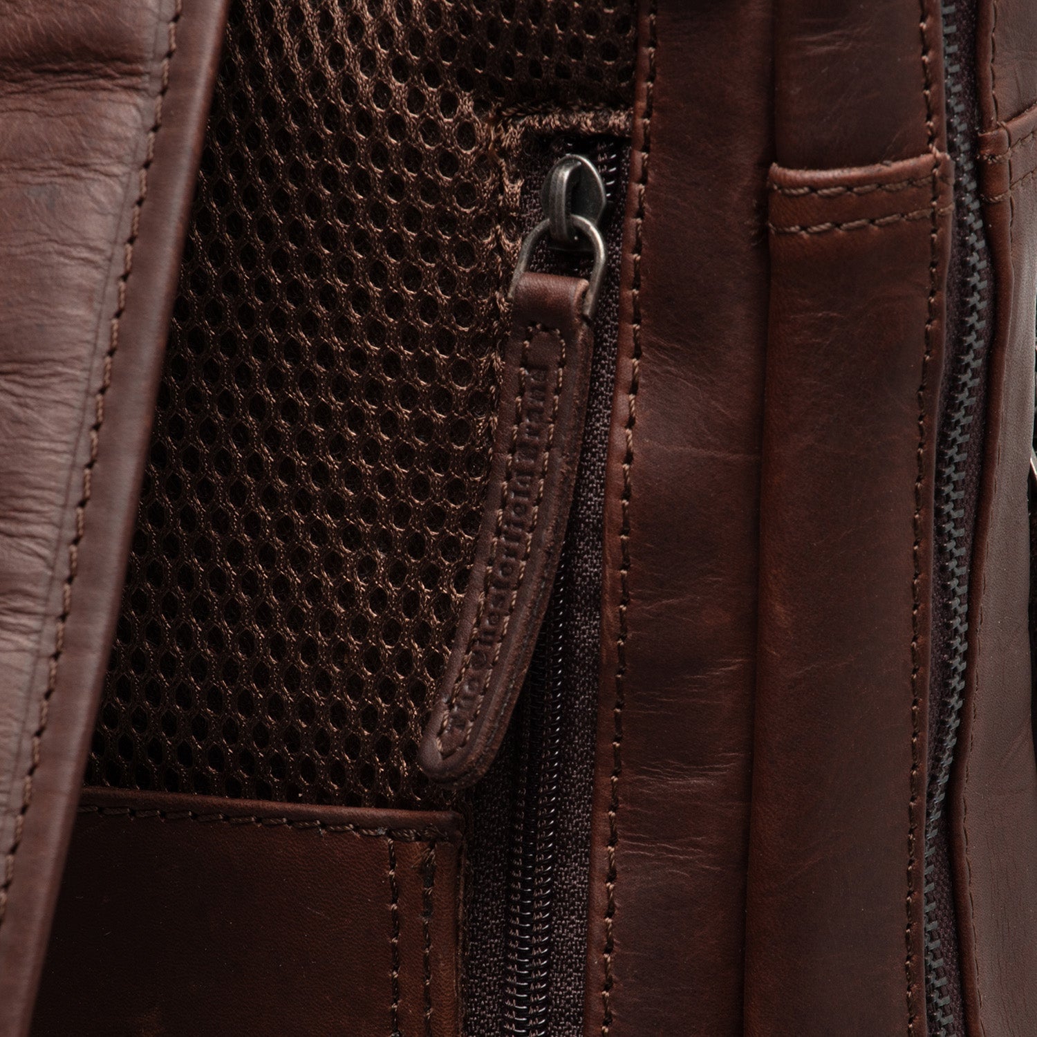 Brown Leather Laptop Backpack Jasper, detail view 5
