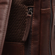Brown Leather Laptop Backpack Jasper, detail view 5