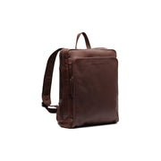 Brown Leather Laptop Backpack Jasper, front view
