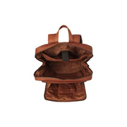 Cognac Leather Laptop Backpack Jasper, detail view 3