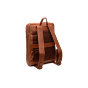 Cognac Leather Laptop Backpack Jasper, detail view 5