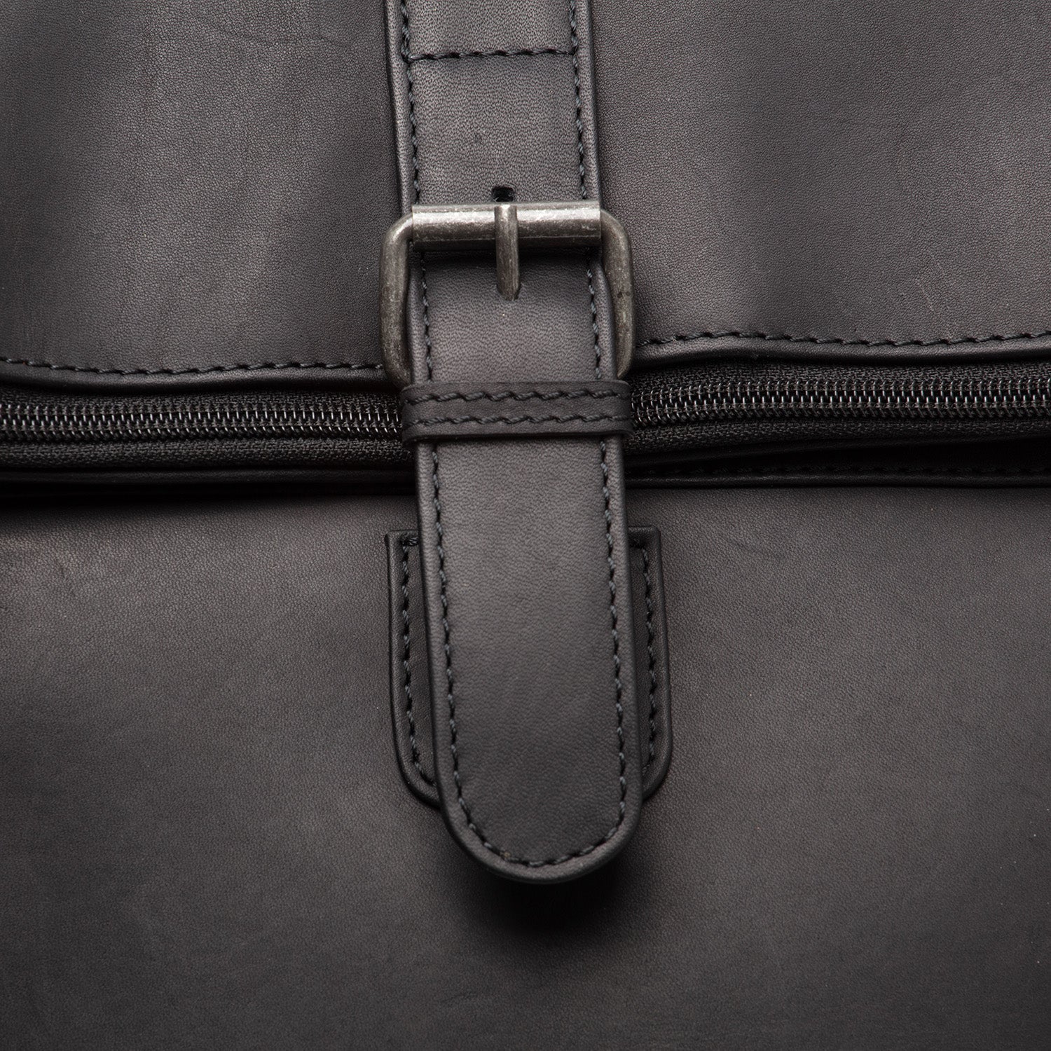 Black Leather Laptop Backpack Larsson, detail view 1