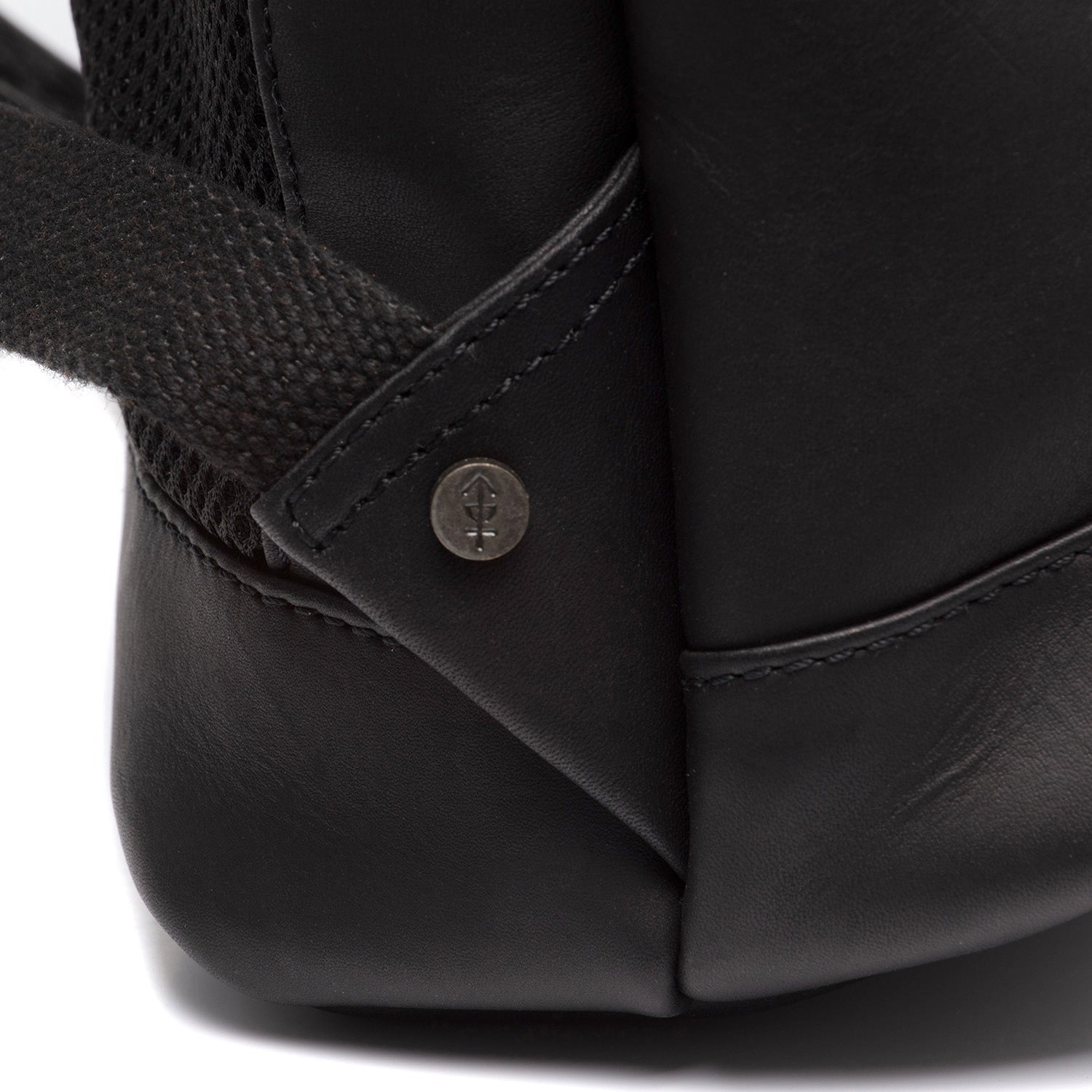 Black Leather Laptop Backpack Larsson, detail view 5