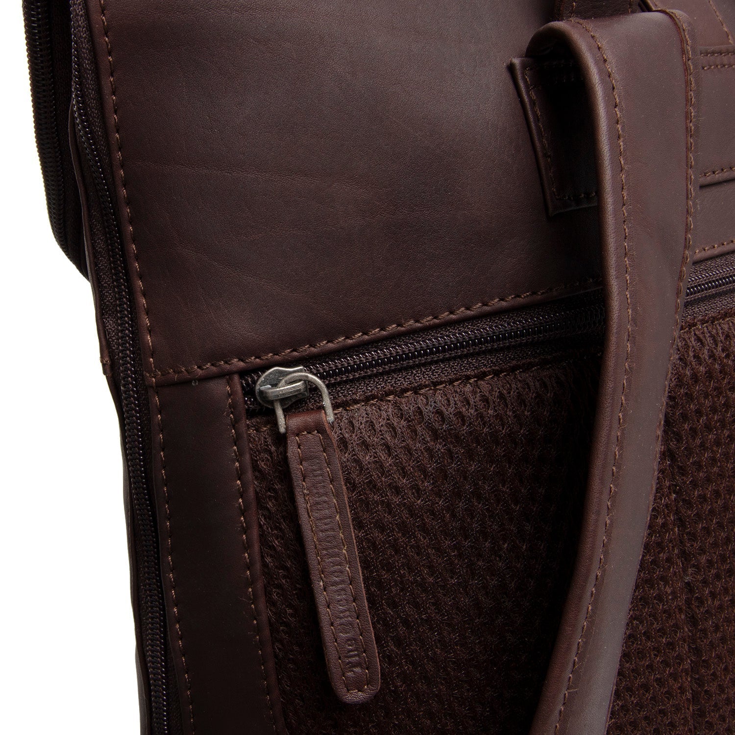 Brown Leather Laptop Backpack Larsson, detail view 3