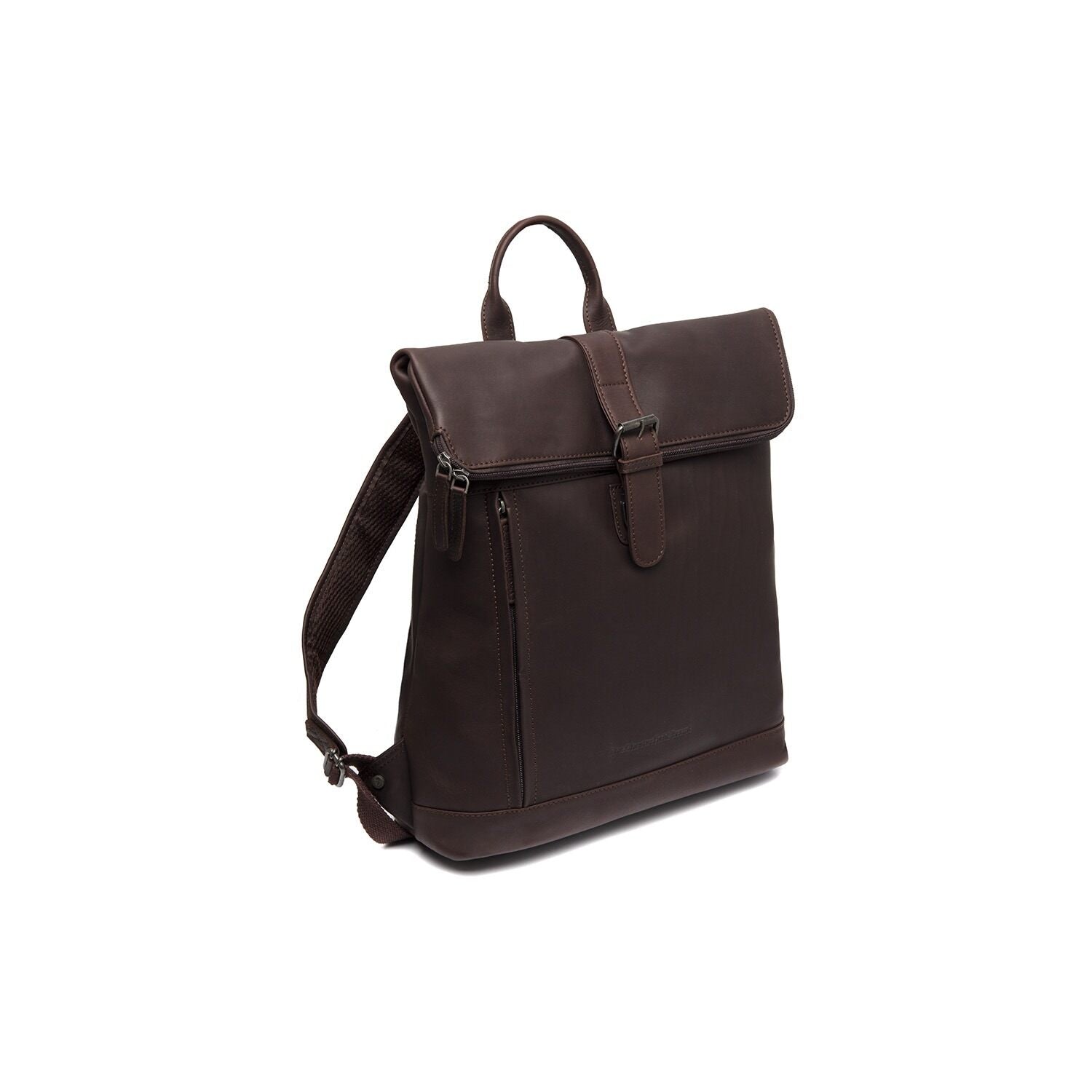 Brown Leather Laptop Backpack Larsson, front view