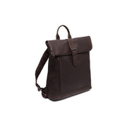 Brown Leather Laptop Backpack Larsson, front view