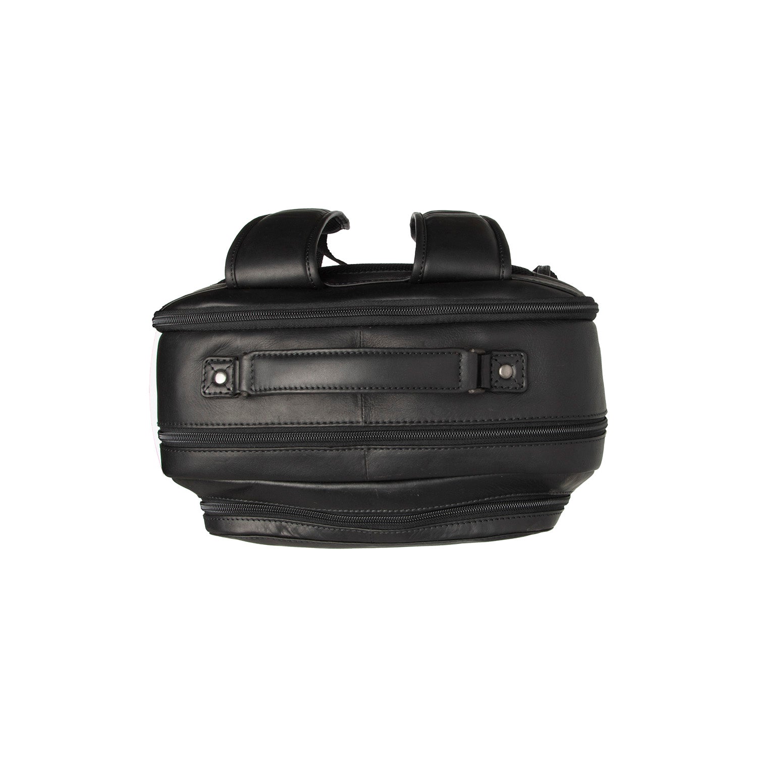Black Leather Laptop Backpack Lennox, detail view 1