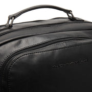 Black Leather Laptop Backpack Lennox, detail view 4