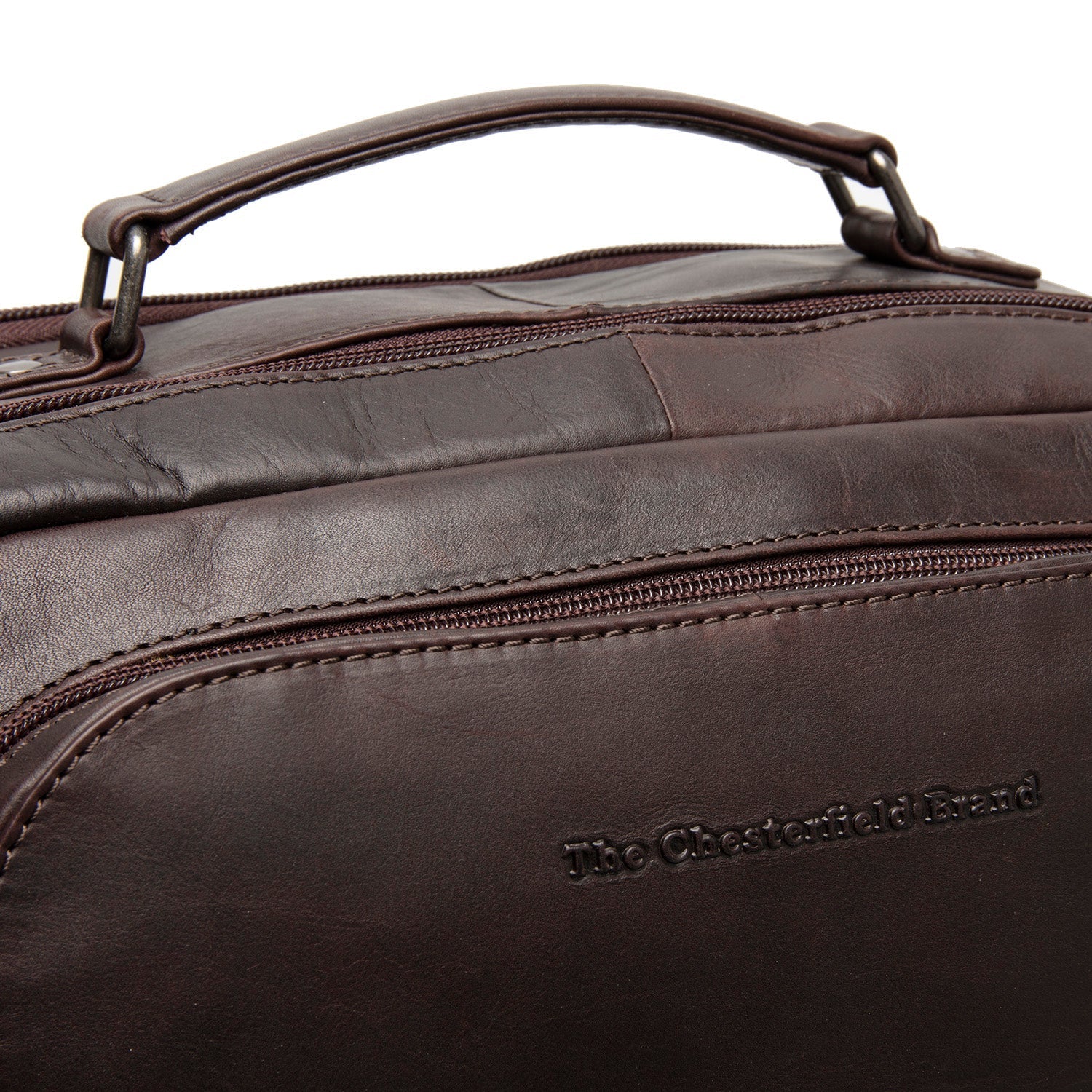 Brown Leather Laptop Backpack Lennox, detail view 4