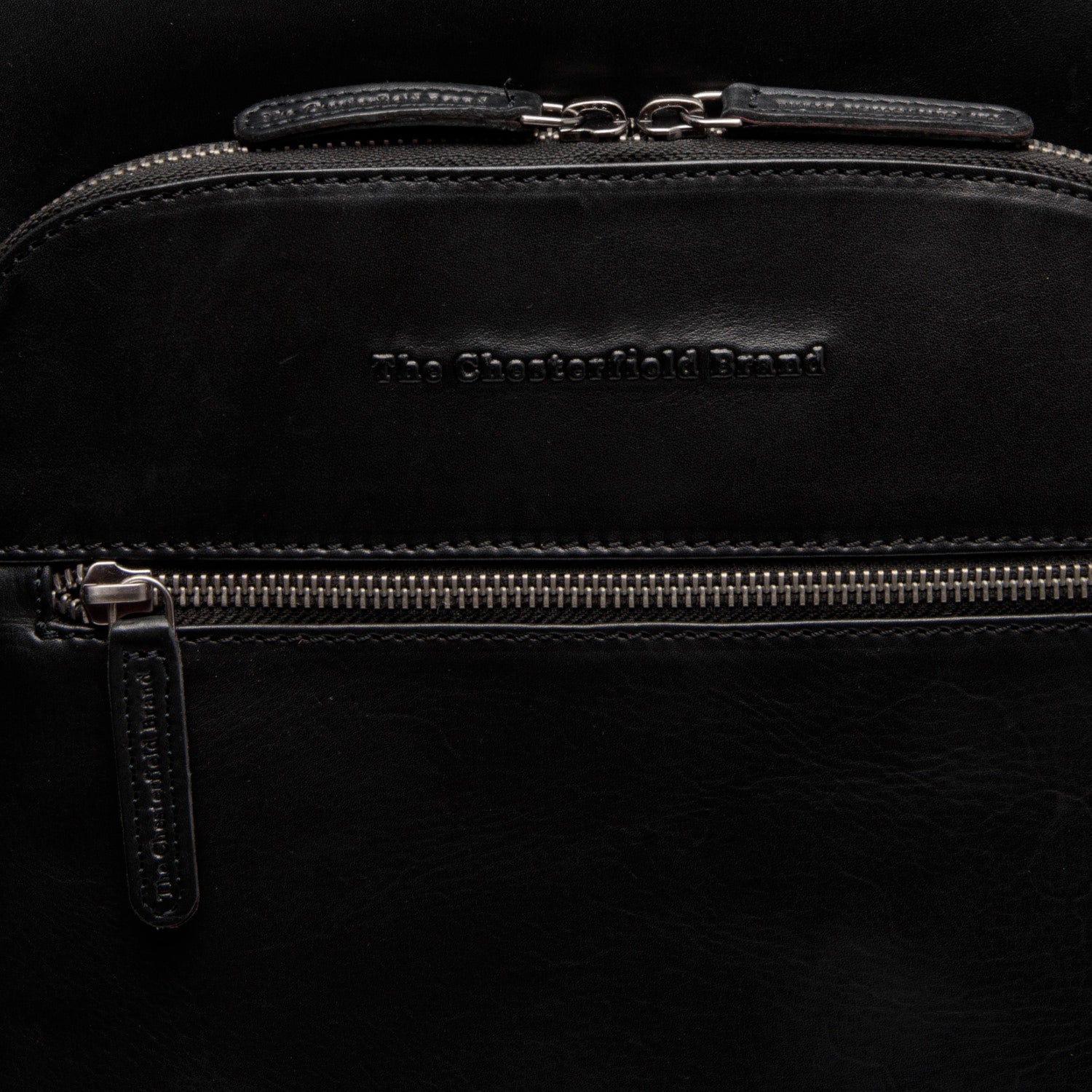 Black Leather Laptop Backpack Maggiore, detail view 1