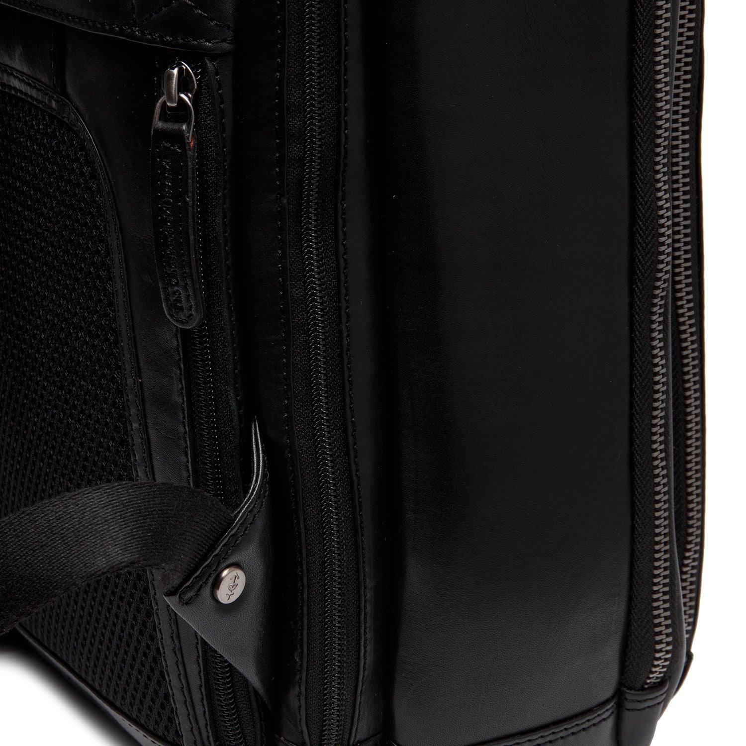 Black Leather Laptop Backpack Maggiore, detail view 5