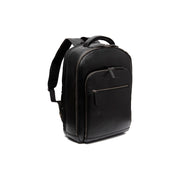 Black Leather Laptop Backpack Maggiore, front view