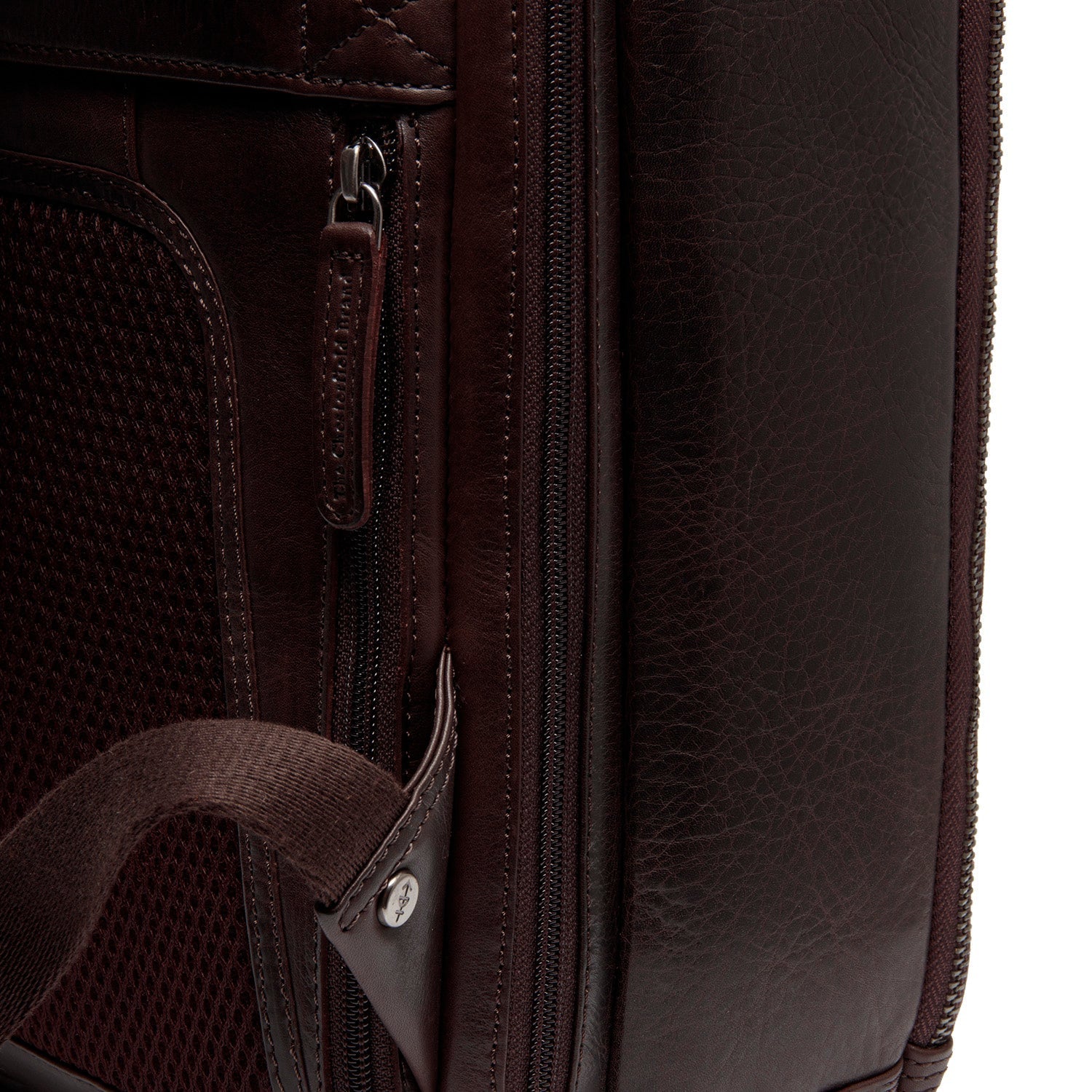 Brown Leather Laptop Backpack Maggiore, detail view 5
