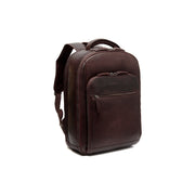 Brown Leather Laptop Backpack Maggiore, front view