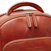 Cognac Leather Laptop Backpack Maggiore, detail view 1