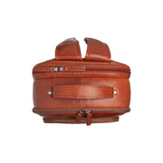 Cognac Leather Laptop Backpack Maggiore, detail view 3