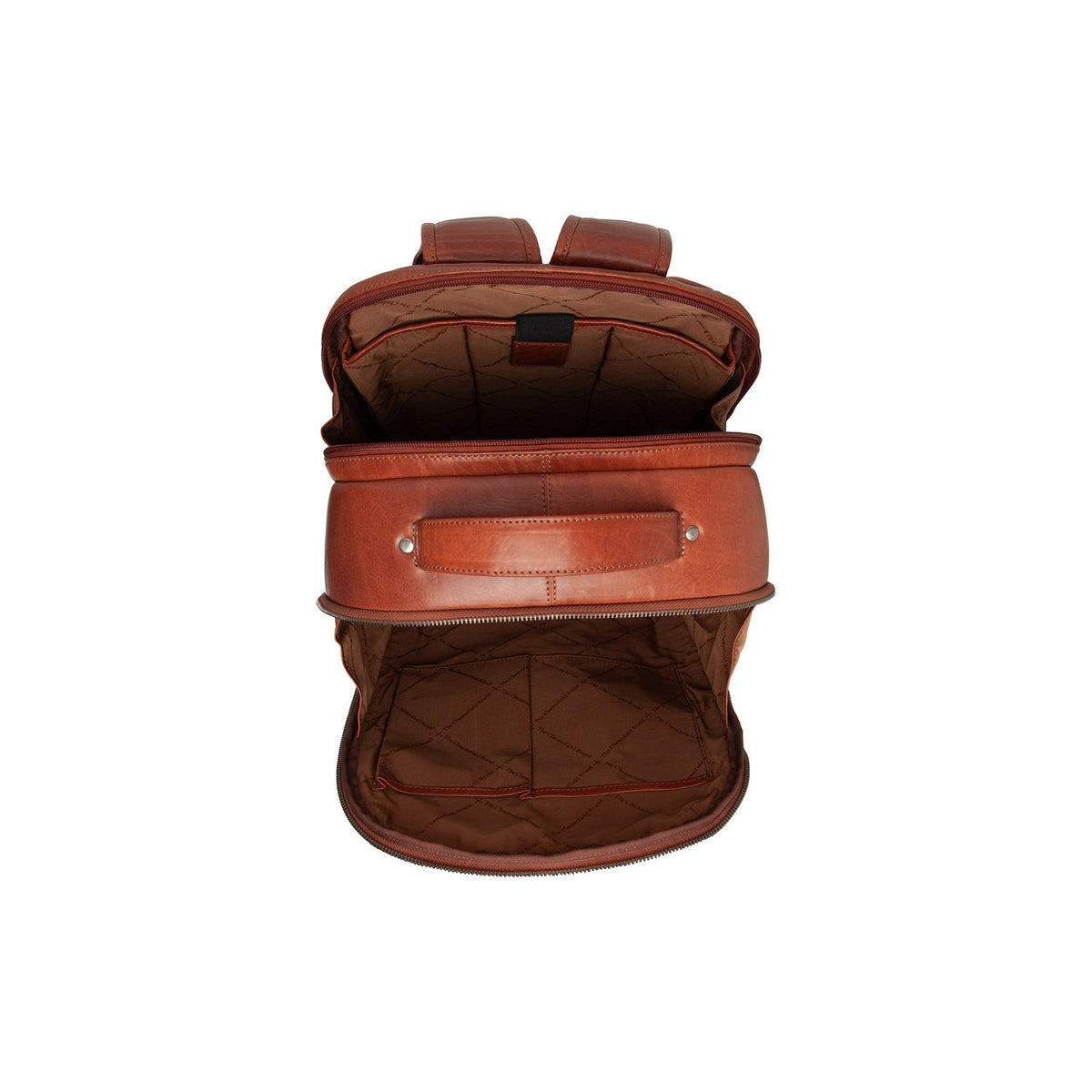 Cognac Leather Laptop Backpack Maggiore, detail view 4