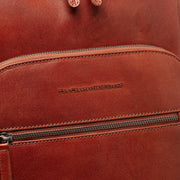 Cognac Leather Laptop Backpack Maggiore, detail view 5
