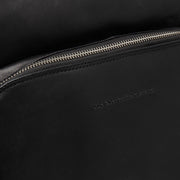 Black Leather Laptop Backpack Nicola, detail view 3
