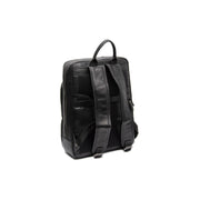 Black Leather Laptop Backpack Nicola, detail view 4
