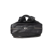 Black Leather Laptop Backpack Nicola, product view 2